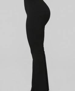 Fashion Nova Office Babe Flare Game Pants - Black