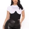 FashionNob Can't Have My Number Bandage Top - White/Black Teddies & Babydolls