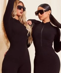 Fashion Nova Maribel Snatched Jumpsuit - Black