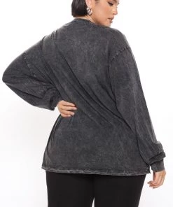 Fashion Nova Spiritual Guidance Long Sleeve Top - Black/combo