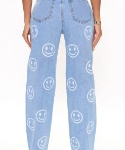 Fashion Nova Smile You're On Camera Boyfriend Jeans - Light Blue Wash