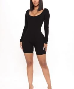 Fashion Nova New Today Daisy Snatched Romper - Black