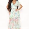 Mysite Trips To Thailand Maxi Dress - Mint/combo