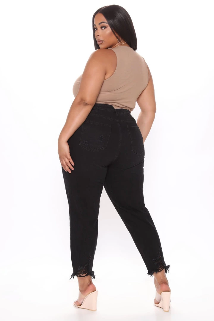 Fashion Nova Greyson Boyfriend Jeans - Black