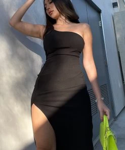 Fashion Nob Influencer Looks A Careless Night Midi Dress - Black