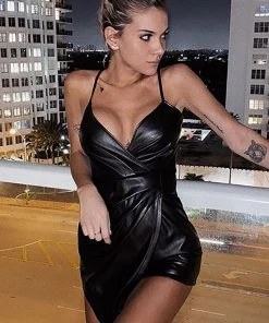 FashionNob New Today Always A Flirt Satin Dress - Black