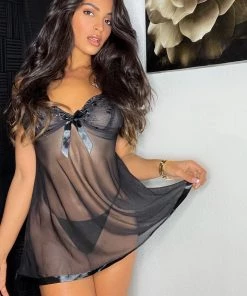 FashionNob Always On Your Mind Baby Doll - Black