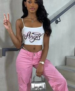 FashionNob Angel Baby Tank Top - White Influencer Looks