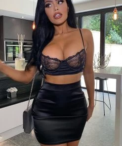 FashionNob Influencer Looks Anything But Innocent Matching Set - Black