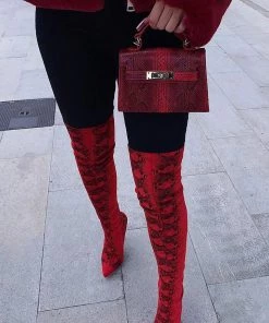 FashionNob Brenda Mini Bag - Red Snake