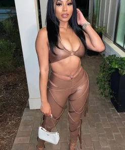 FashionNob Caught Out There Legging Set - Mocha