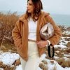 Fashion Nob Chloe Faux Fur Jacket - Mocha