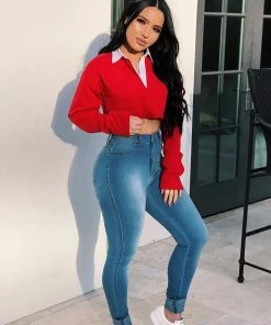 Fashion Nova Classic High Waist Skinny Jeans - Medium Blue Wash