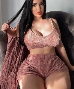 Fashion Nova Influencer Looks Cozy Living 3 Piece Short Set - Mauve