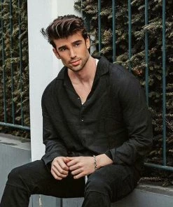 Mysite New Today Dawson Long Sleeve Woven Top - Black