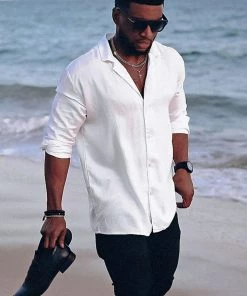 Mysite Dawson Long Sleeve Woven Top - White