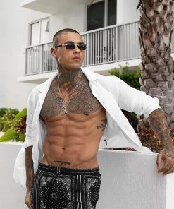 Mysite Dawson Long Sleeve Woven Top - White