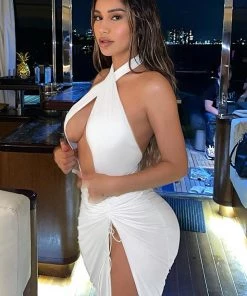 Fashion Nob Influencer Looks Don't Cross Me Maxi Dress - White