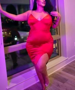 Fashion Nova Don't Doubt Me Midi Dress - Red Influencer Looks