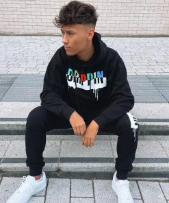 Fashion Nova Drippin Hoodie - Black/combo New Today