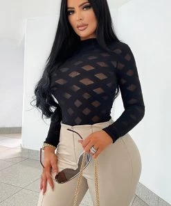 Fashion Nova Best Sellers Edges That Scratch Bodysuit - Black