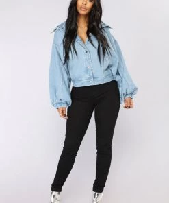 Fashion Nob Trixie Girl Denim Jacket - Medium Wash Influencer Looks 11 Fashion Nob Trixie Girl Denim Jacket - Medium Wash Influencer Looks