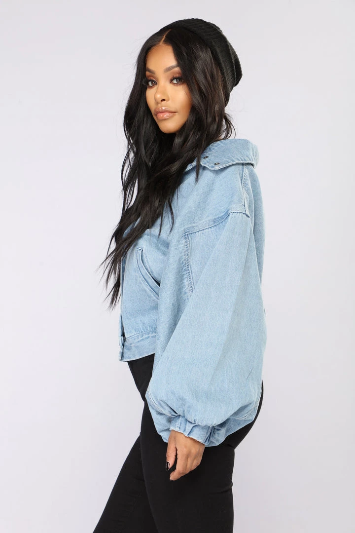 Fashion Nob Trixie Girl Denim Jacket - Medium Wash Influencer Looks 4 Fashion Nob Trixie Girl Denim Jacket - Medium Wash Influencer Looks