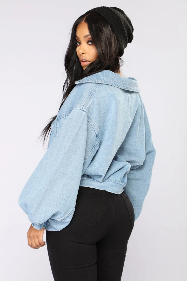 Fashion Nob Trixie Girl Denim Jacket - Medium Wash Influencer Looks 5 Fashion Nob Trixie Girl Denim Jacket - Medium Wash Influencer Looks
