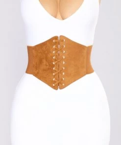 Fashion Nova Teddies & Babydolls Everything I Need Corset Belt - Tan