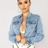 Mysite Not Your Father's Denim Jacket - Light Wash New Today
