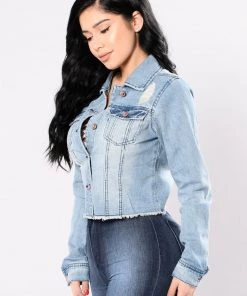 Fashion Nob Denim Craze Jacket - Light Wash