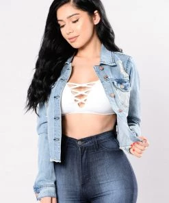 Fashion Nob Denim Craze Jacket - Light Wash