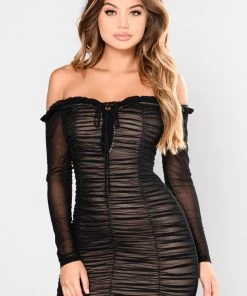 Fashion Nob Maura Mesh Dress - Black Influencer Looks