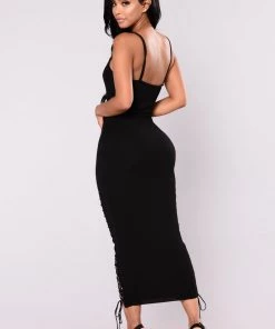 Mysite Temperance Knit Dress - Black New Today