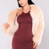 Fashion Nob Franchesca Fur Jacket - Natural Teddies & Babydolls