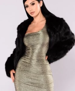 Fashion Nob Franchesca Fur Jacket - Black