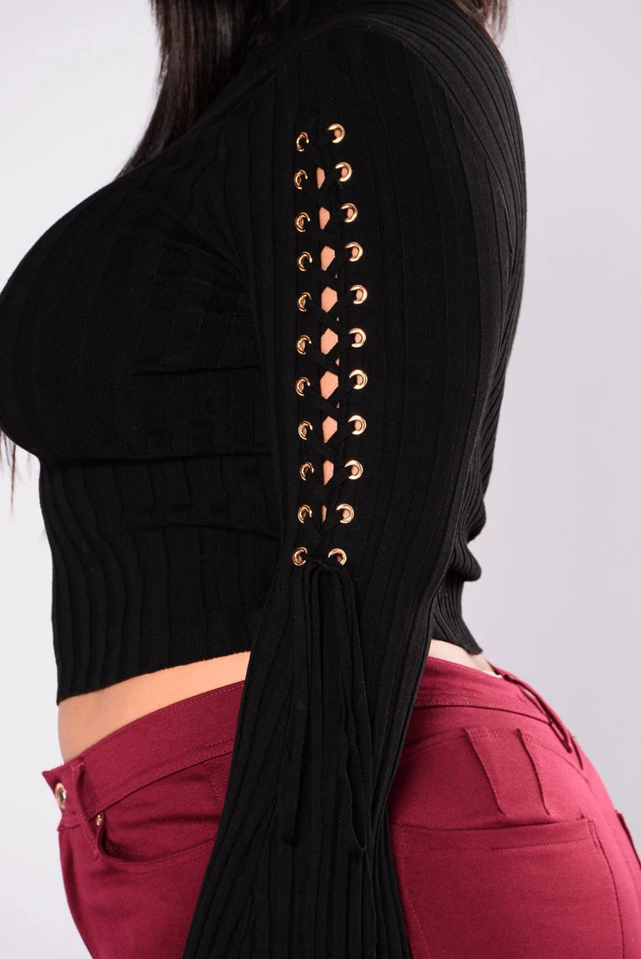 Fashion Nova New Today Next To Me Mock Neck Sweater - Black 9 Fashion Nova New Today Next To Me Mock Neck Sweater - Black