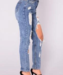 Fashion Nova Janel Boyfriend Jeans - Medium Wash Influencer Looks