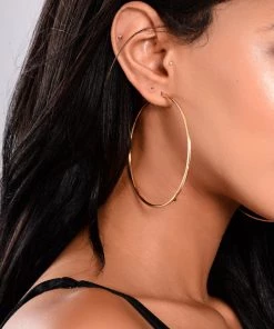 Mysite New Today Selah Hoop Earrings - Gold