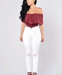 Mysite Happy Hour Bodysuit - Burgundy Teddies & Babydolls
