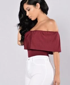 Mysite Happy Hour Bodysuit - Burgundy Teddies & Babydolls