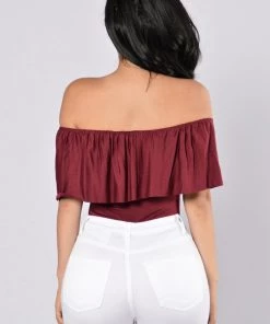 Mysite Happy Hour Bodysuit - Burgundy Teddies & Babydolls