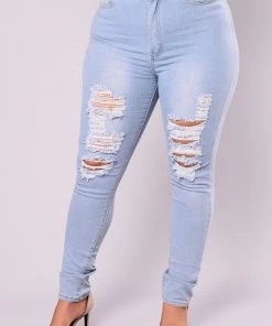 Fashion Nova Drive To The Ocean Jeans - Light Blue Wash