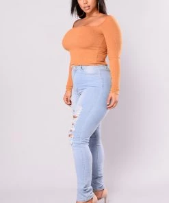 Fashion Nova Drive To The Ocean Jeans - Light Blue Wash