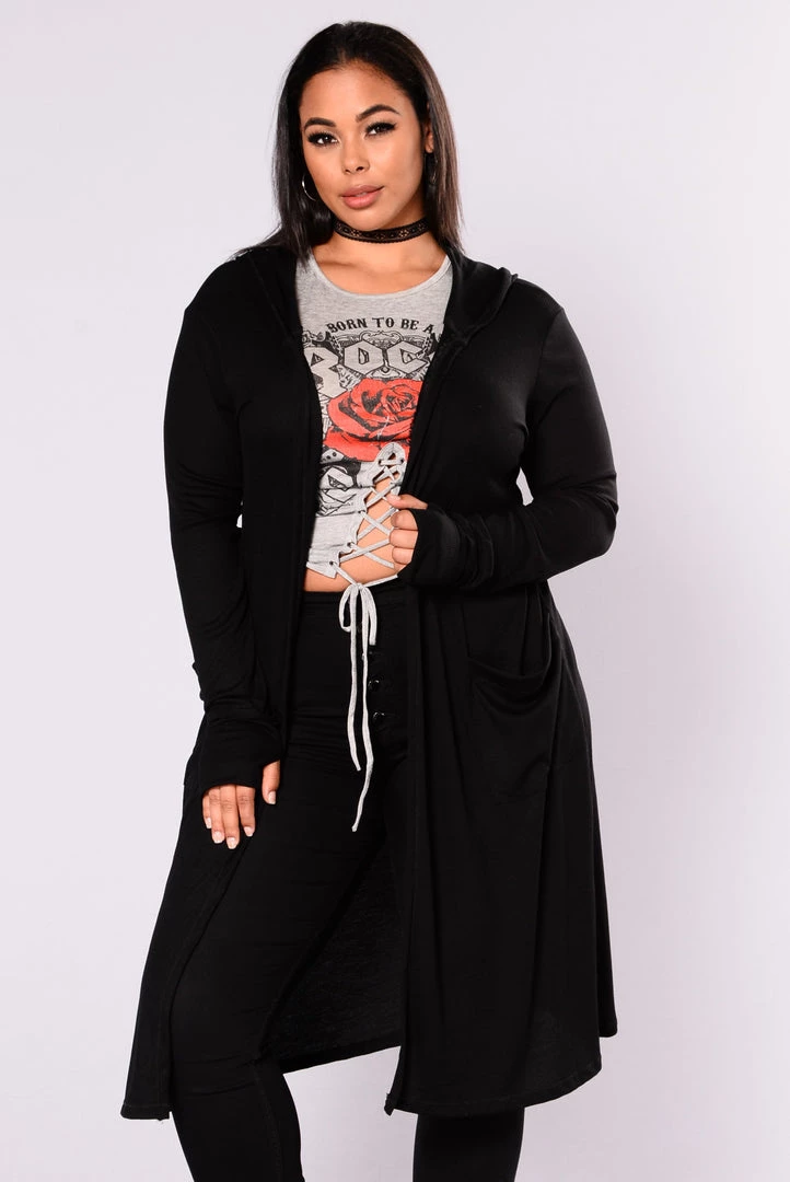 Fashion Nova Sunday Kind Of Love Duster Jacket - Black 6 Fashion Nova Sunday Kind Of Love Duster Jacket - Black