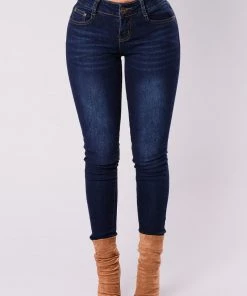 Fashion Nova Make Some Noise Skinny Jeans - Dark Denim