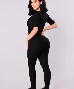 Fashion Nova Fast Love Henley Jumpsuit - Black Teddies & Babydolls 13 Fashion Nova Fast Love Henley Jumpsuit - Black Teddies & Babydolls