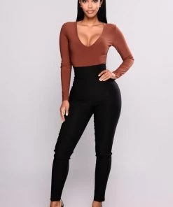 Fashion Nova Teddies & Babydolls Venetian High Rise Pants - Black