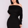 Fashion Nob Dolman Daze Mini Dress - Black