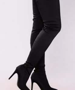 Fashion Nova Keyana Thigh High Boot - Black